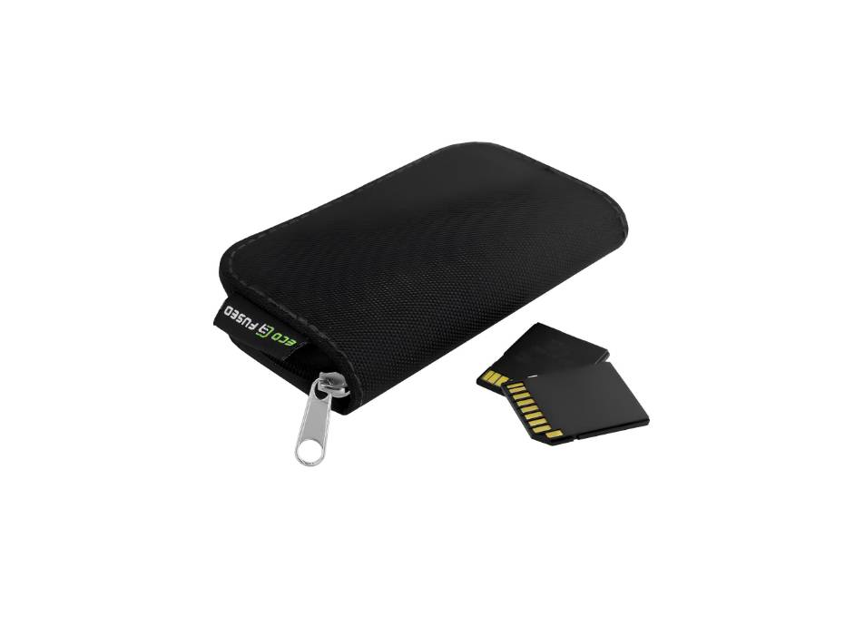 Eco-Fused Memory Card Case - Fits up to 22x SD, SDHC, Micro SD, Mini SD and 4X CF - Holder with 22 Slots (Black)