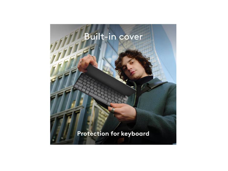 Logitech Keys-To-Go 2 Portable Bluetooth Keyboard for Tablet With Built-in Cover
