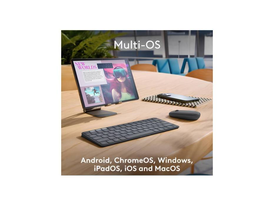 Logitech Keys-To-Go 2 Portable Bluetooth Keyboard for Tablet With Built-in Cover