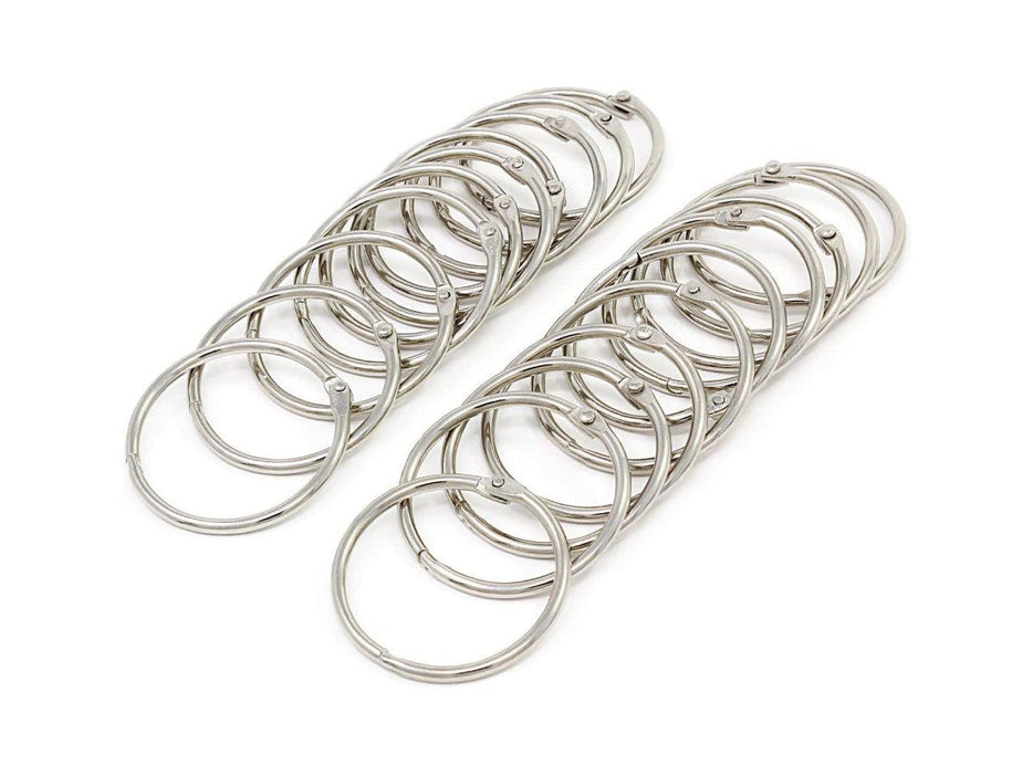 Metal Binder Rings, 20/Pack, Nickel Plated, 38mm - Altimus
