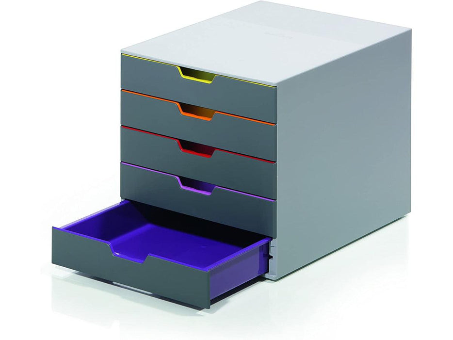 Durable Varicolor 5 - Plastic File Cabinet with 5 Colourful Drawers - Altimus