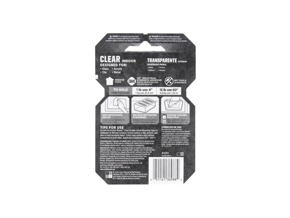 3M Scotch Clear Mounting Tape 1"X60" 410H - Altimus