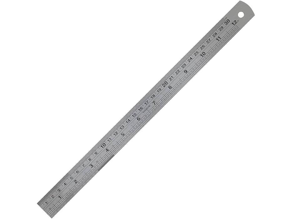 FIS Stainless Steel 12"/30cm Ruler