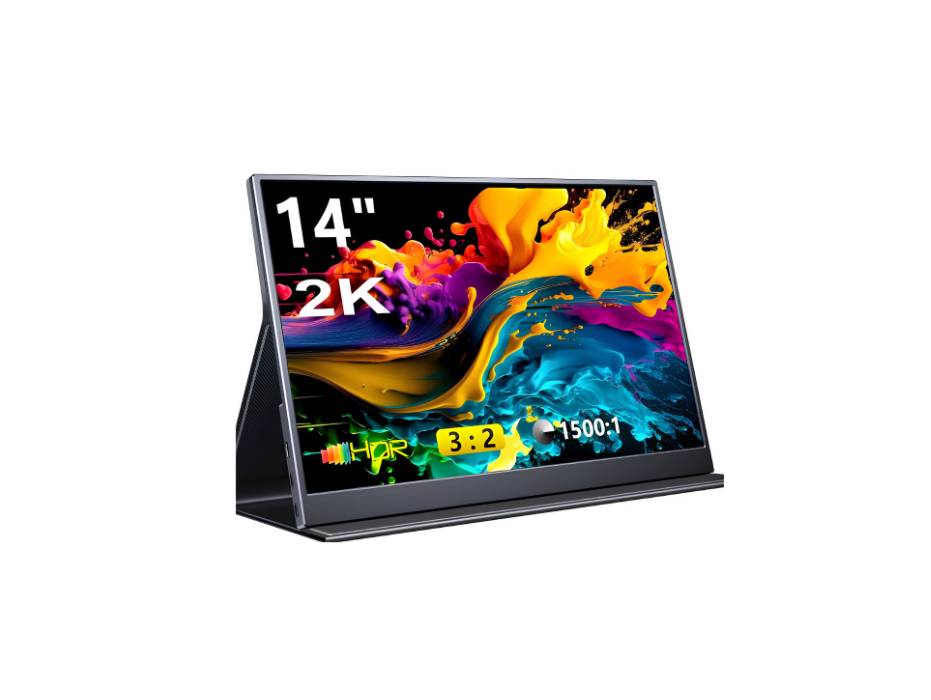 MagicRaven Portable Monitor, 14" 2KComputer Screen with Speaker