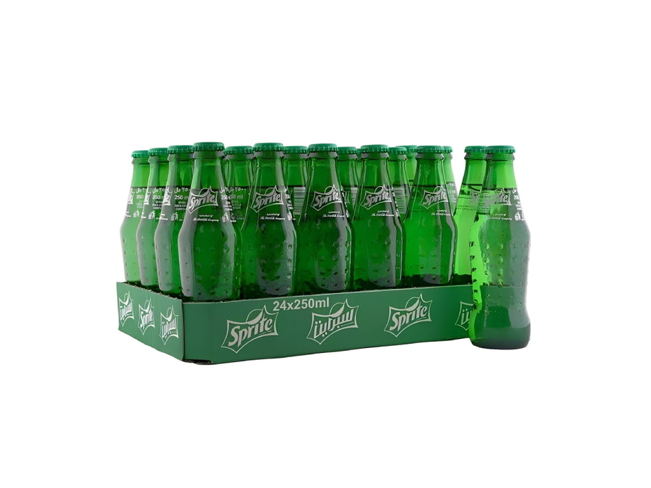 Sprite Regular, Glass Bottle 250ml, Pack of 24