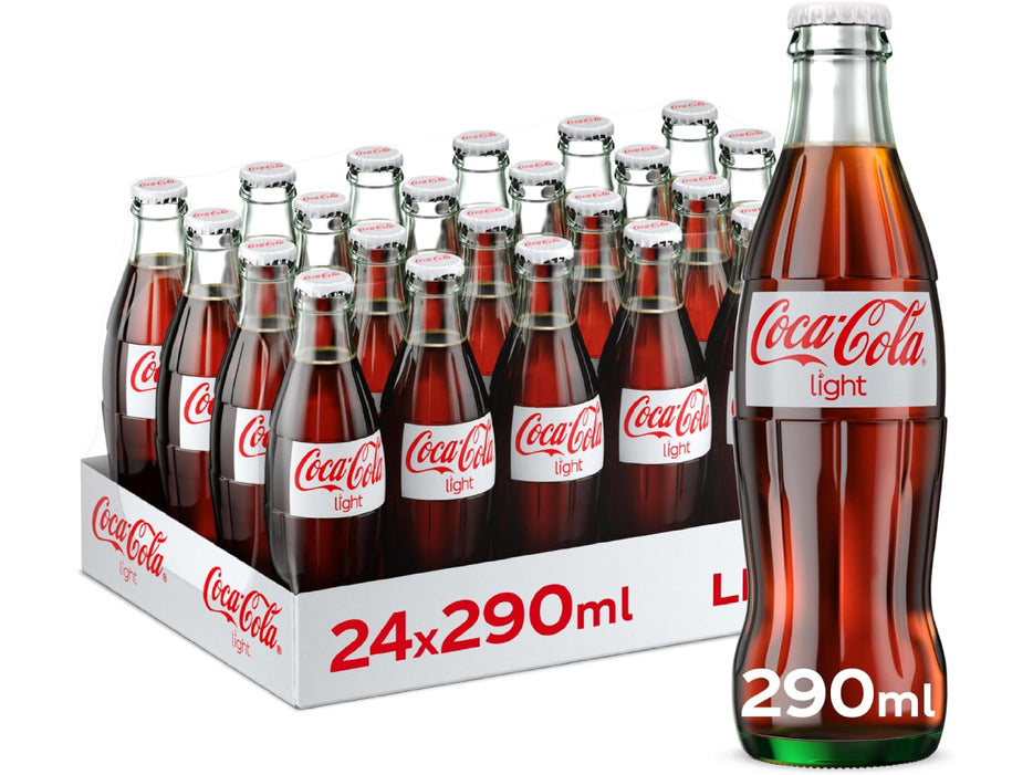 Coca-Cola Light, Glass Bottle 290ml, Pack of 24