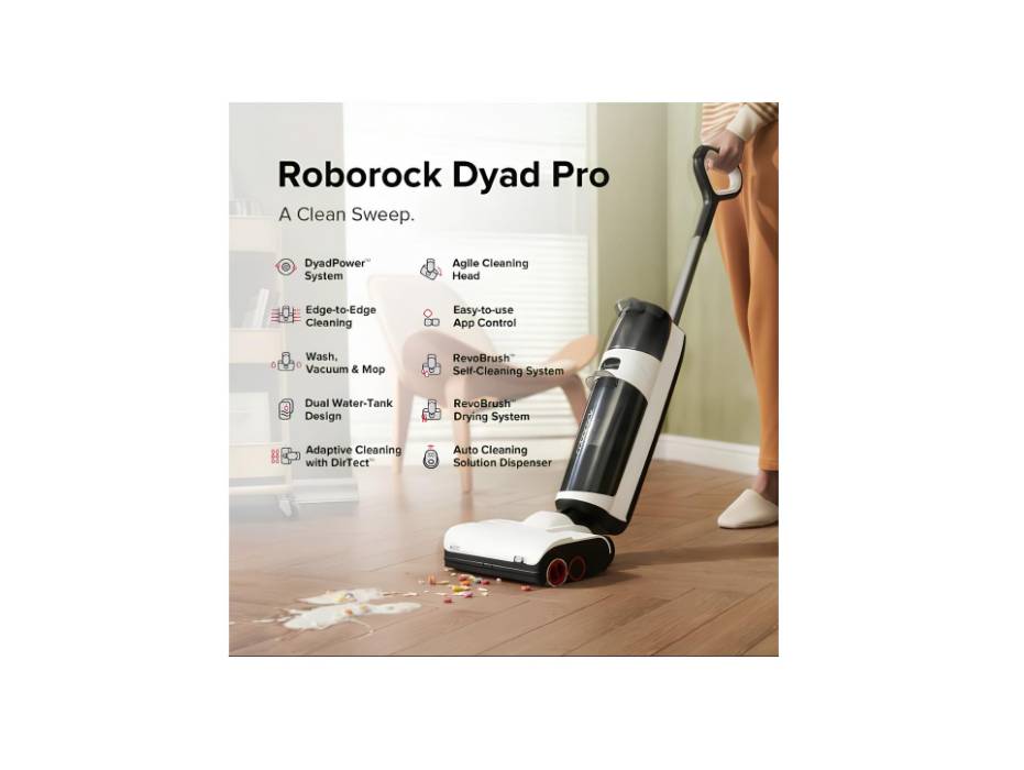 Roborock Dyad Pro Wet and Dry Vacuum Cleaner with 17000Pa Intense Power Suction