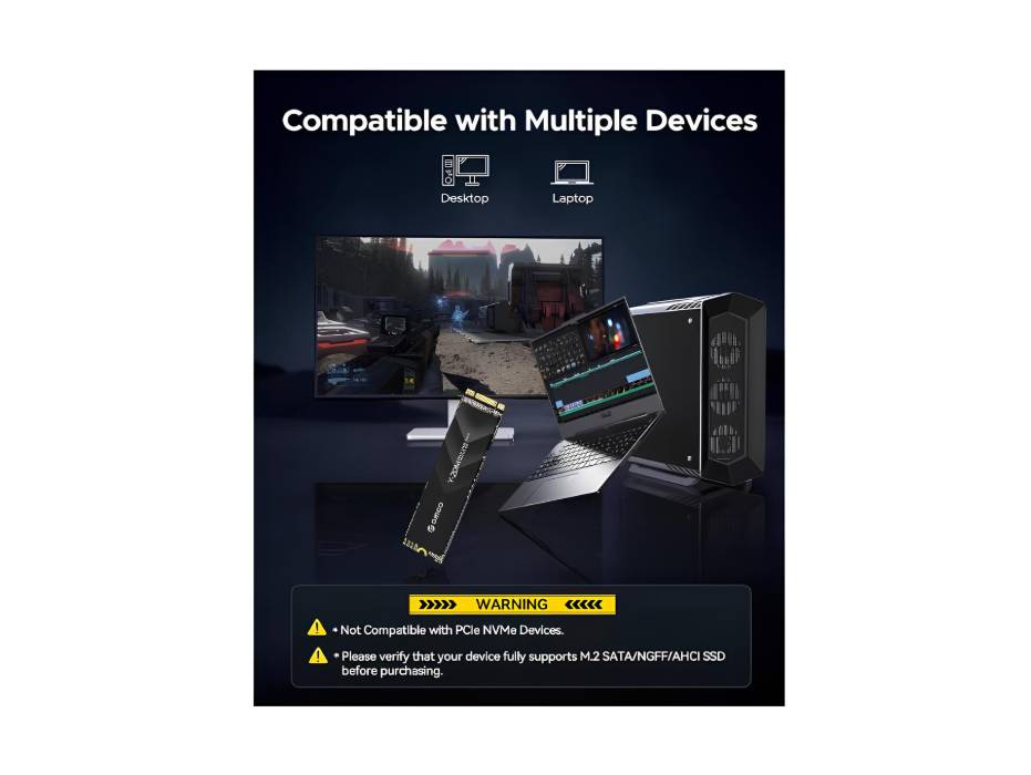 ORICO Y20M M.2 SATA SSD, 4TB Internal SATA M.2 2280 SATA III 6.0Gb/s SSD