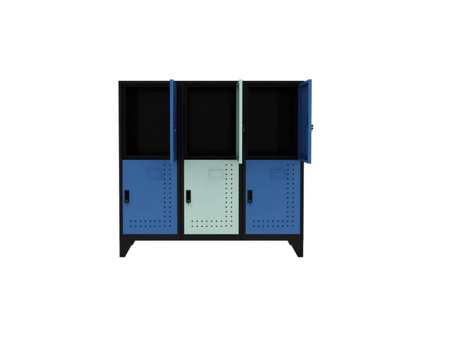 RIGID Steel 6 Door Storage Locker | Lockable Compartments | Metal Cabinet Bookcase Organizer with Lock for Classroom, Office, Schools, Gym, Home