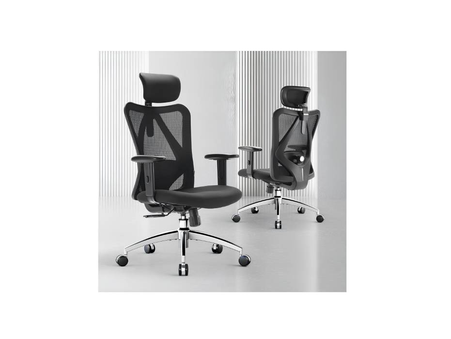 M18 Racing Style Gaming Chair Ergonomic Design - Premium Adjustable Headrest & Lumbar Support, Breathable Mesh High Back Computer Chair for Long Hours Comfort (Black)