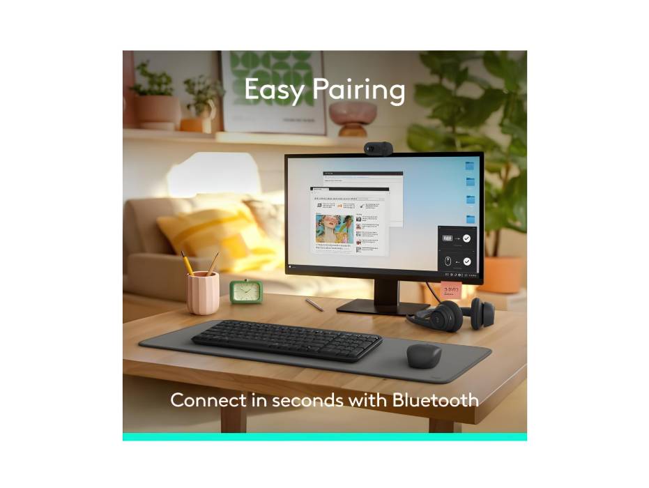 Logitech K250 Bluetooth Keyboard with Numpad, Arabic Layout - Graphite