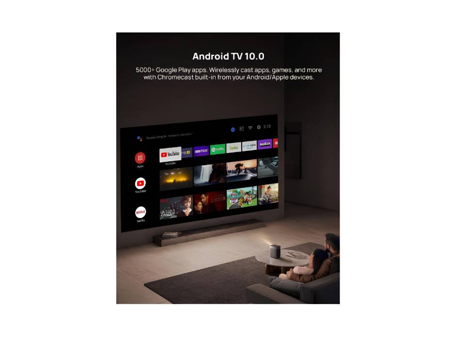 XGIMI Halo+ 1080P Portable Projector, 700 ISO Lumens with Harman Kardon Speakers, Auto Keystone Correction, Auto Focus, Intelligent Screen Alignment, Android TV 10.0