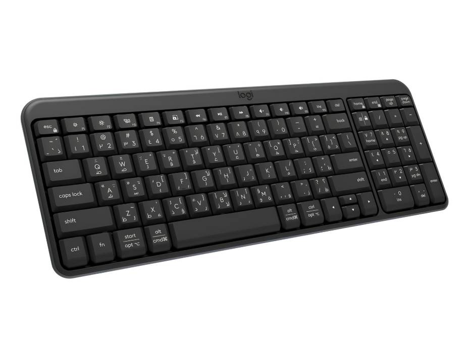 Logitech K250 Bluetooth Keyboard with Numpad, Arabic Layout - Graphite