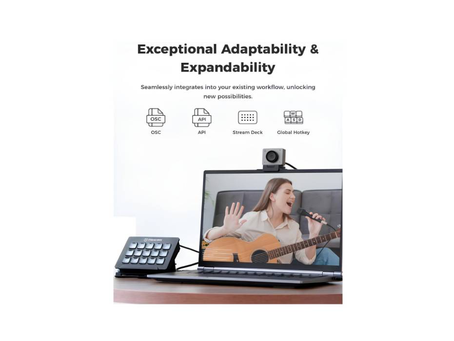 OBSBOT Meet SE 1080P@100 FPS Webcam for PC with 1/2.8 Inch Sensor, AI Image Adjustment & Auto Focus, Beauty Mode, Gesture Control, HDR