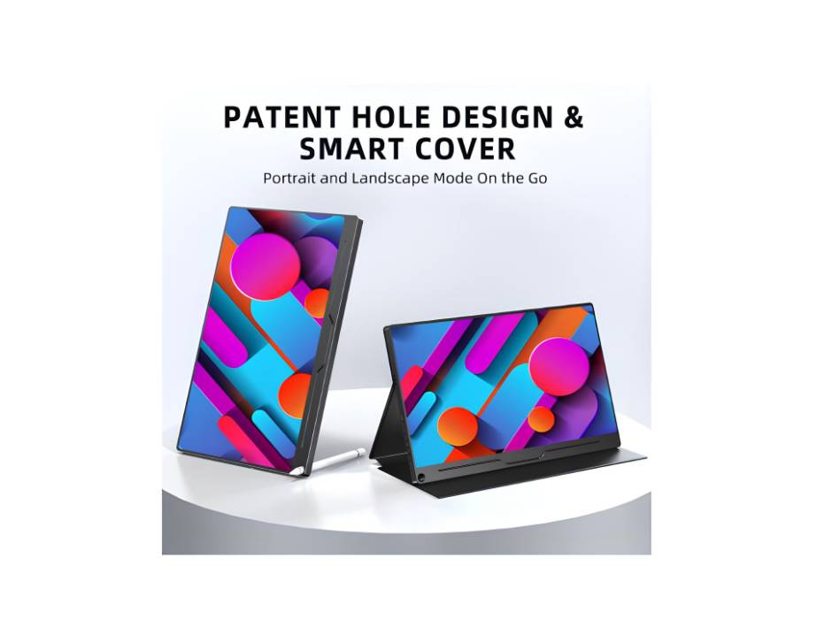 UPERFECT Portable Monitor, 15.6" IPS HDR 1920X1080 FHD Eye Care Screen USB C Gaming Monitor, with Dual Speaker