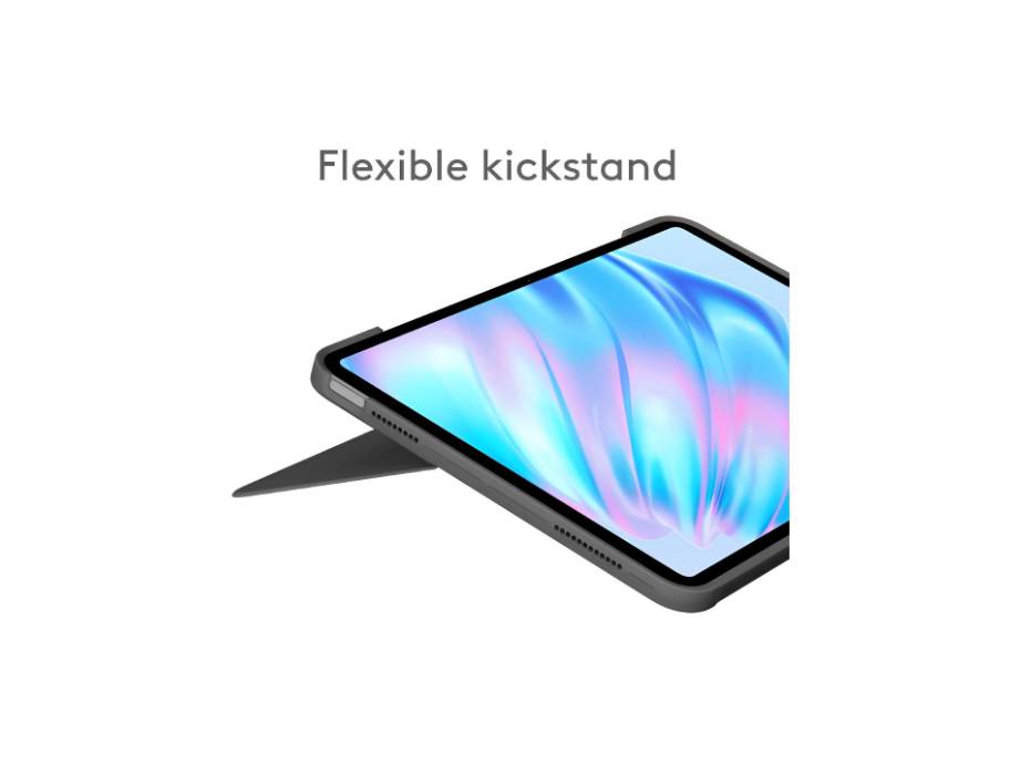 Logitech Combo Touch iPad Air 11-inch (M2 & M3), iPad Air (5th gen) Keyboard Case, Oxford Grey