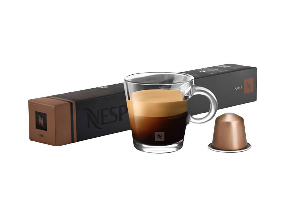 Nespresso Original Espresso Cosi, Cereal & Citric, Intensity 4, 10 Capsules