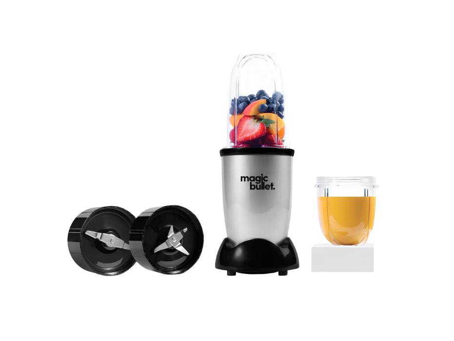 Magic Bullet, Multi-Function High-Speed Blender ,Black/Silver,4 Piece Set