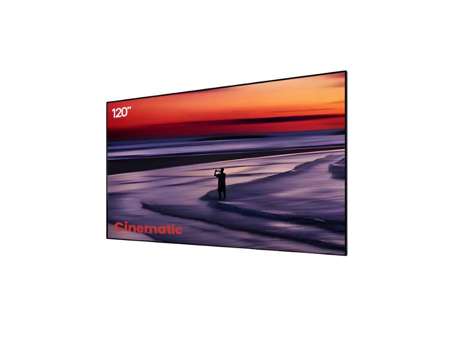 AWOL VISION Ambient Light Rejecting (ALR) Projector Screen for Ultra Short Throw(UST) Projector, 120" Fixed Frame 95% Ceiling Light Rejecting(CLR), Active 3D - C120