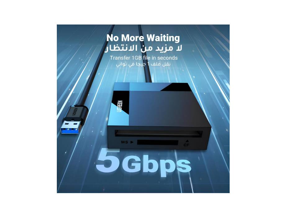 UGREEN USB 3.0 SD Card Reader 4-in-1 Micro SD Card Reader Memory Adapter 5Gbps