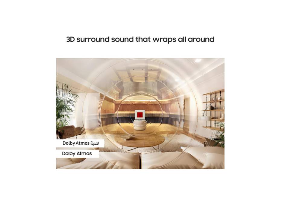 Samsung Music Frame, LS60D, 2 ch, Wireless Speaker, Q Symphony, Dolby Atmos, Photo Frame, Built in Voice Assistant, HW-LS60D