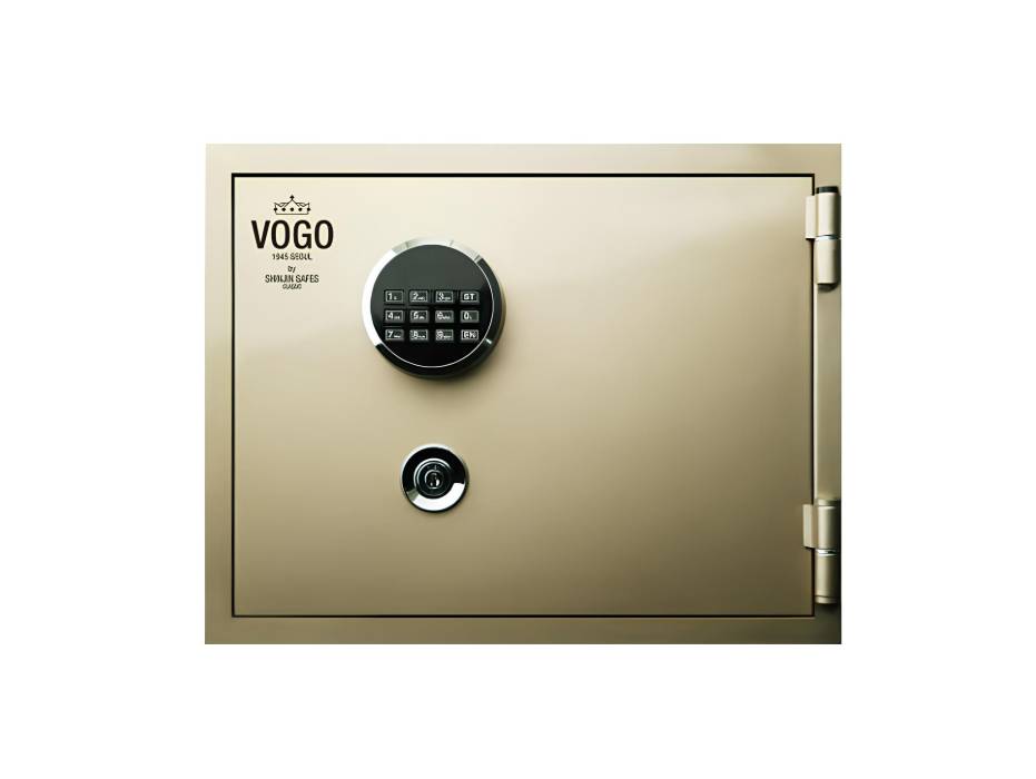 Shinjin Safe Tech Vogo Safes, VGF-360, 19 Liters and 39 Kg with Key and Electronic Lock, White Crystal