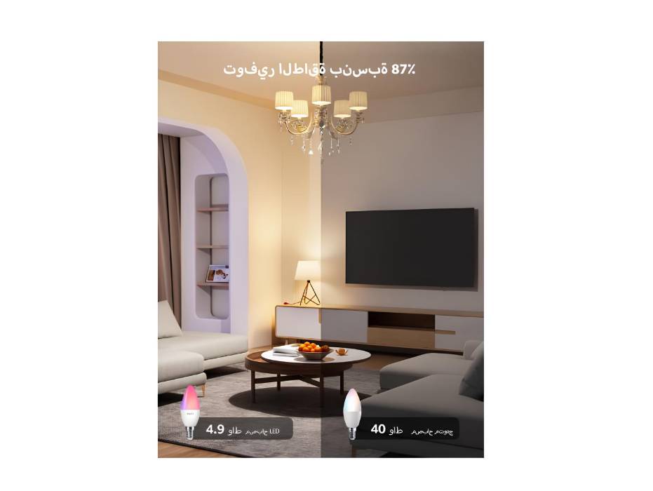 Lepro BC1 AI Smart Candle Bulb E14, Bluetooth & WiFi Smart Bulb C37 Dimmable, Works with Alexa & Google Assistant, Personalized AI Lighting Designer