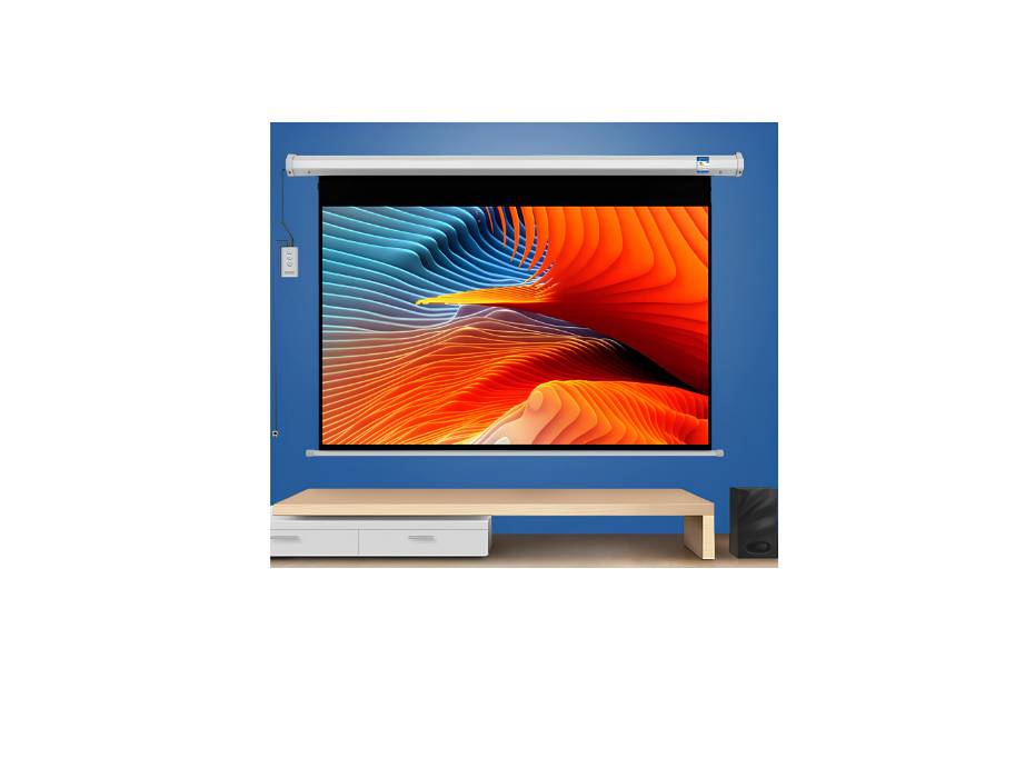 CRONY 150 inch 4:3 Projection Screen, Automatic Lifting Remote Control, HD Projection Wall Hanging Screen