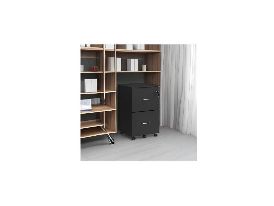 VASAGLE 2-Drawer File Cabinet, Locking Filing Cabinet for Home Office, Small Rolling File Cabinet, Printer Stand, A4, Letter-Size Hanging File Folders