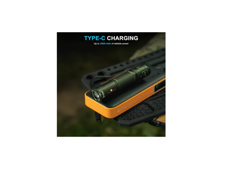 WUBEN C3 Flashlight Rechargeable 1200 Lumen LED Rechargeable Torch Light 6 Modes - Army Green