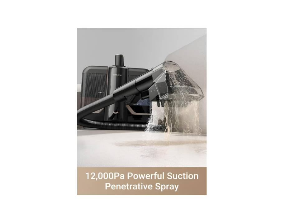 Dreame N10 Spot Cleaner, 12000Pa Suction with Penetrative Spray Carpet Cleaner, Self-Cleaning Hose, Lightweight Multi-Surface Cleaning with Stain Tools