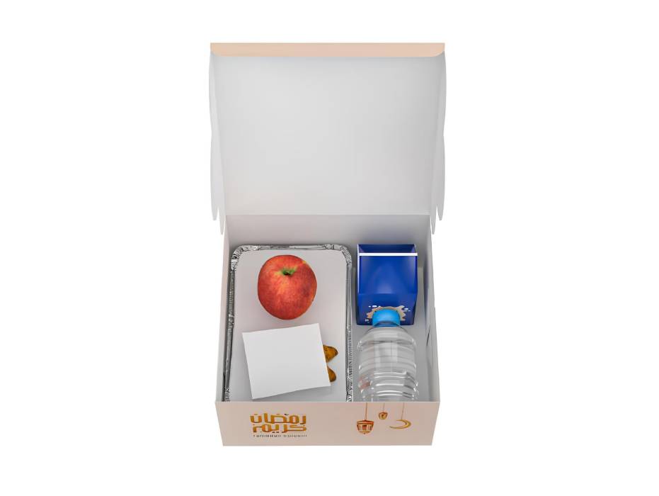 Ramadan Theme Printed Snack Box, 20 x 20cm, 5 pieces