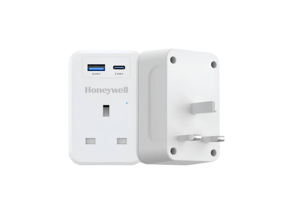 Honeywell 3 Out Surge Cube, Spike Guard, 1 Outlet, PD20W & USB A Port, 255 Joules, Charge On The Go