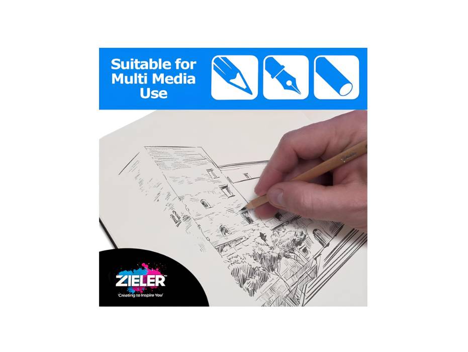 Zieler Hardback Mixed Media Case Bound Sketchbook - A5 (50 sheets, 150gsm)