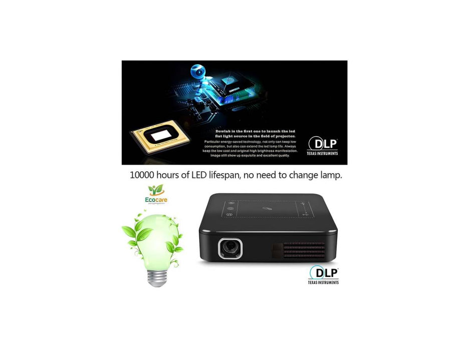 CRONY D13 projector DLP 1080P Smart Mini Projector, USB Video Media Player