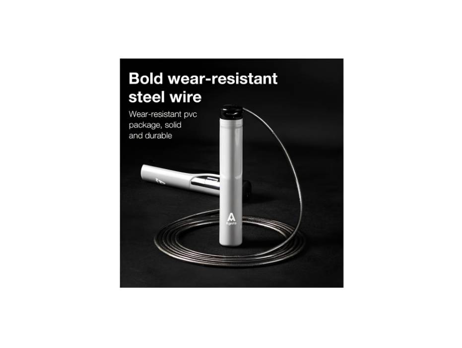 Agnite ER031 Jump Rope with Counter – 2.8M is a fitness tool designed for cardio workouts, endurance training, and improving coordination, Black