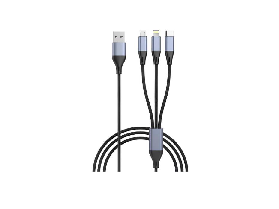 SKY-TOUCH 3 in 1 USB Phone Charger Cables 5A Fast Braided Nylon