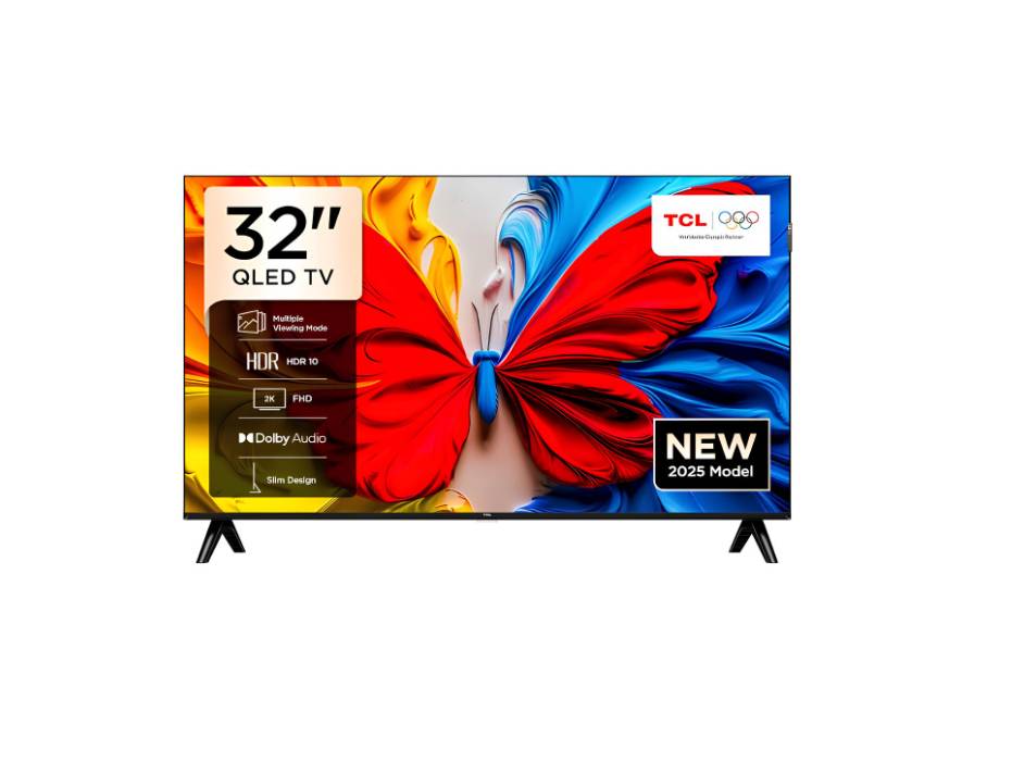 TCL 32S5K 32 Inch Smart TV QLED HDR 10 Google TV, Dolby Audio, Game Mode, Multiple Eye Care with Slim Design