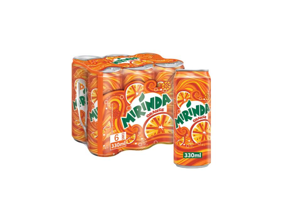 Mirinda Orange Cans 330ml Pack of 6