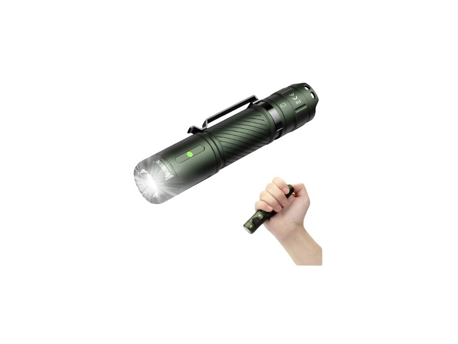 WUBEN C3 Flashlight Rechargeable 1200 Lumen LED Rechargeable Torch Light 6 Modes - Army Green