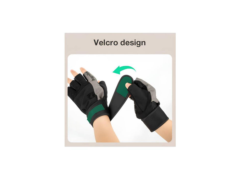 Agnite ER351 Fitness Gloves (M Size, Palm Circumference: 18-20cm, Grey) – Durable Grip & Comfort for Every Workout
