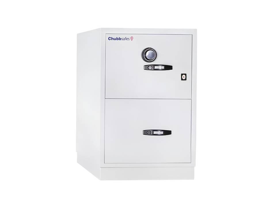 Chubbsafes Fire Resistant Filling Cabinet 31", 2 Drawers with Key Lock and Combination Lock