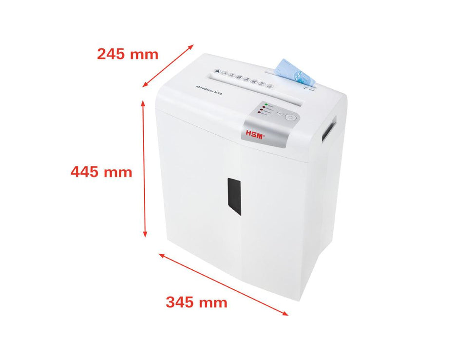 HSM ShredStar X10 - ( 4.5 x 30) Cross Cut Shredder - Altimus
