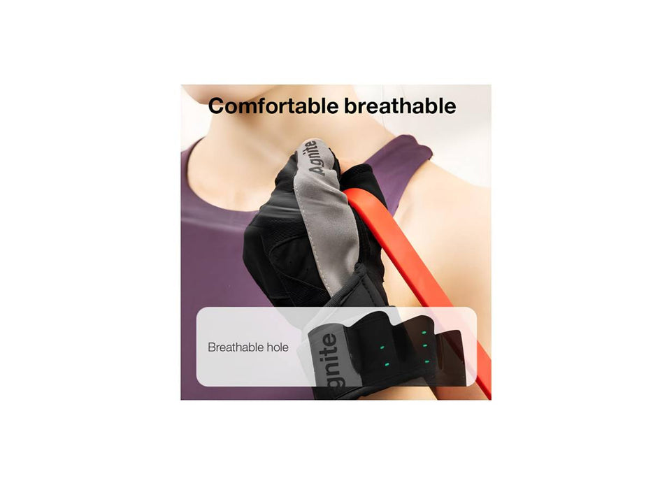 Agnite ER351 Fitness Gloves (M Size, Palm Circumference: 18-20cm, Grey) – Durable Grip & Comfort for Every Workout