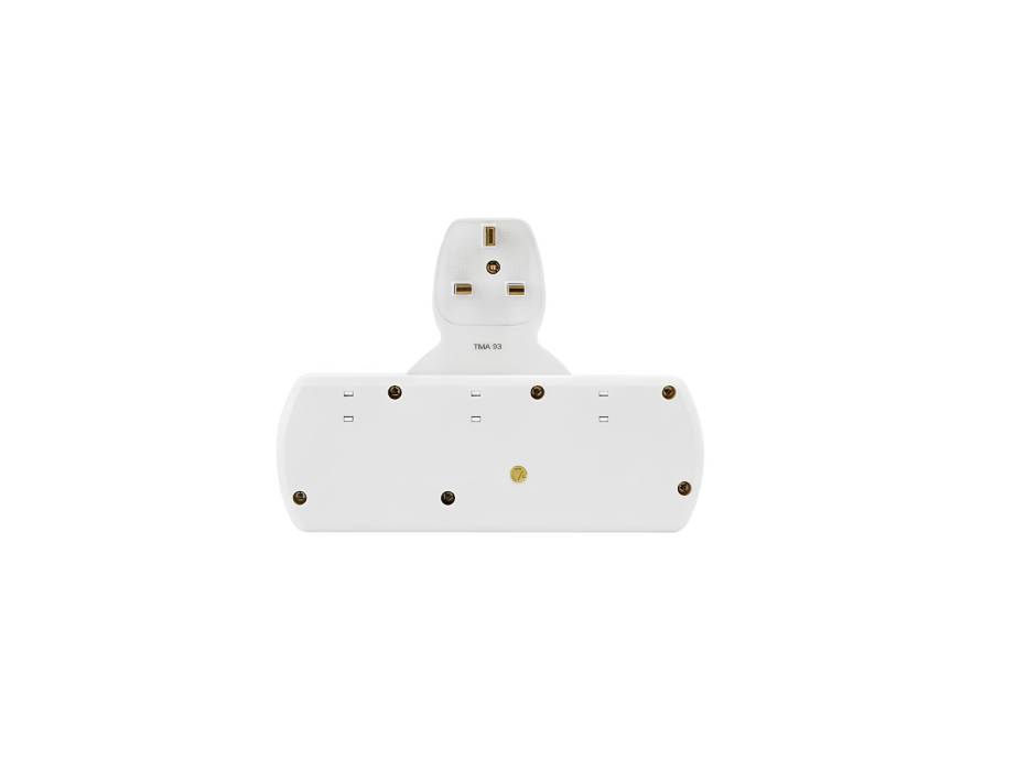 Terminator 3 Way Universal T Socket with Individual Switch, Indicator & 13A Fuse Plug TMA 93