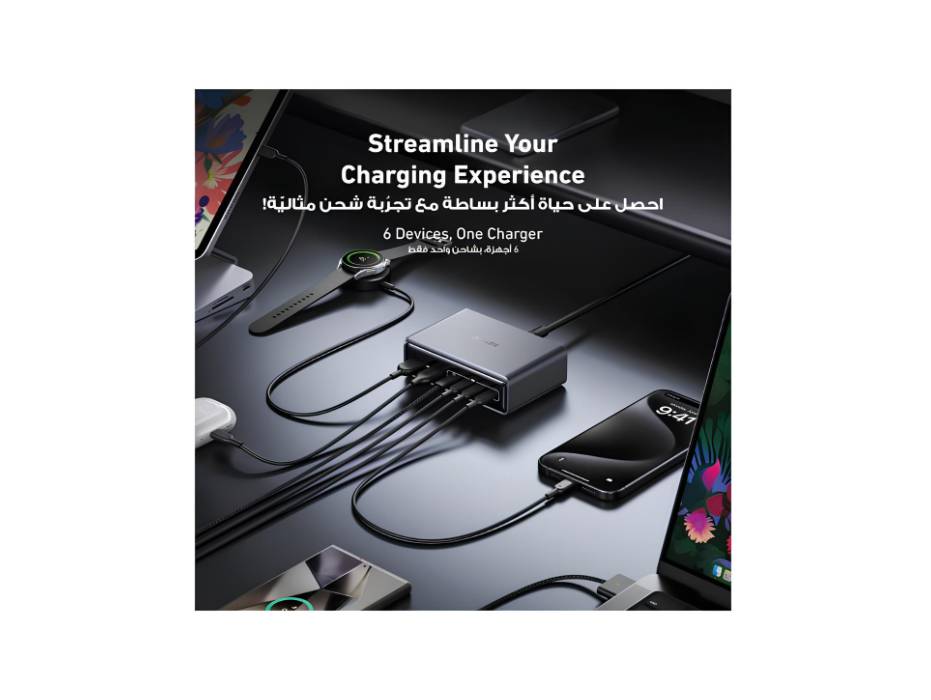 Anker Prime Charger, 200W 6-Port GaN Charging Station, Fast Charging USB C Charger