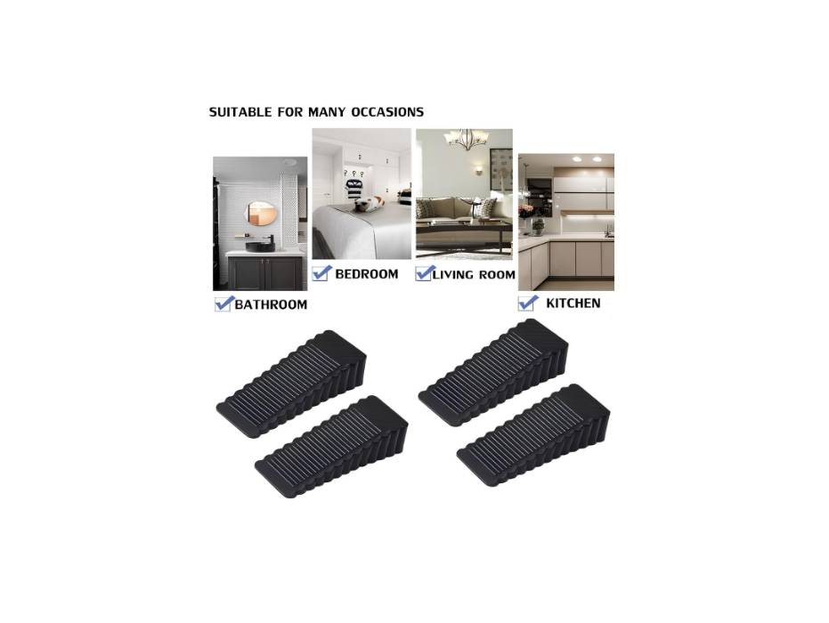 Anti Slip Door Stop Wedge - Pack of 6