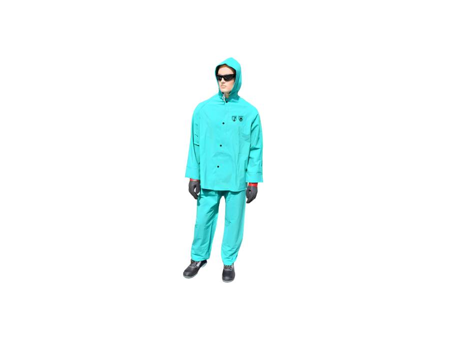 Gladious CHEM+FR Pant & Shirt, Chemical Resistance & Flame Resistance, Green, Large