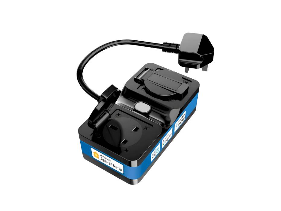 Meross Outdoor Smart Plug 13A IP44 WiFi Plug, Compatible with Apple HomeKit Alexa Google Assistant SmartThings, Voice Control 2 Grounded Heavy Duty Outlets