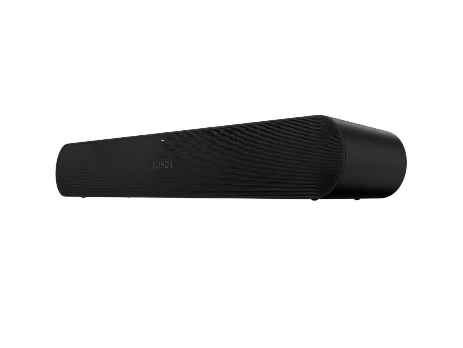 Sonos Ray Soundbar - All-in-one compact and sleek soundbar with Blockbuster sound for movies, gaming and wifi music streaming, compatible with Sonos App and Apple AirPlay, Black